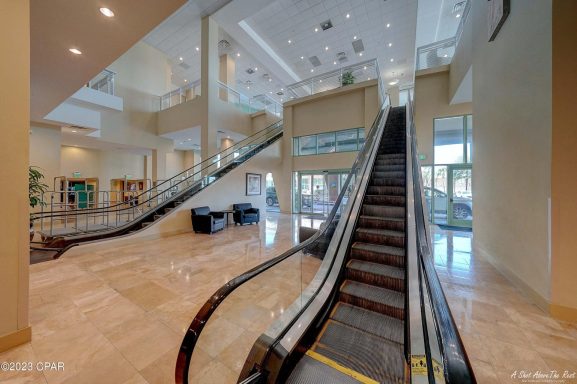 Escalators on beach side